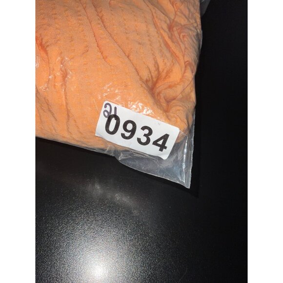 LUCY PARIS Midi Dress Kierlan Tiered Skirt Puff Sleeves Orange size Small - Picture 14 of 14